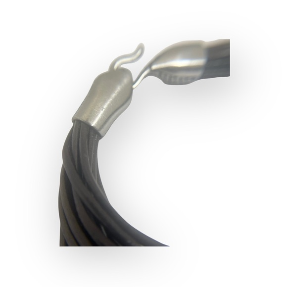 Stainless Steel 𓆙 Snake Multi Strand Leather Bracelet 𓆙 Dark Brown Leather 𓆙 - Picture 10 of 16